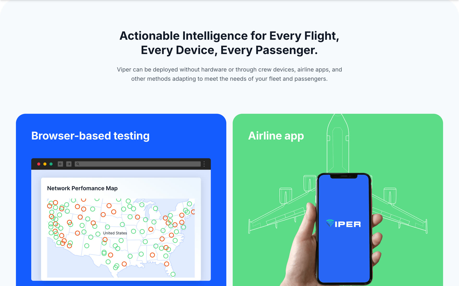 The product explanation section on the homepage